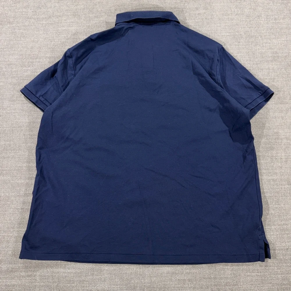 Polo Ralph Lauren Polo Shirt Mens XXL Navy Blue Excellent Custom Slim Fit Pony